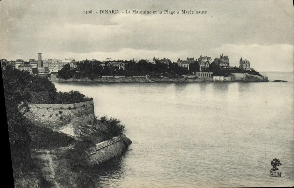 Dinard - La Malouine und der Strand bei Ebbe — H. Le Maillo, Verleger in St-Malo, Nr. 1408 - Vorderseite