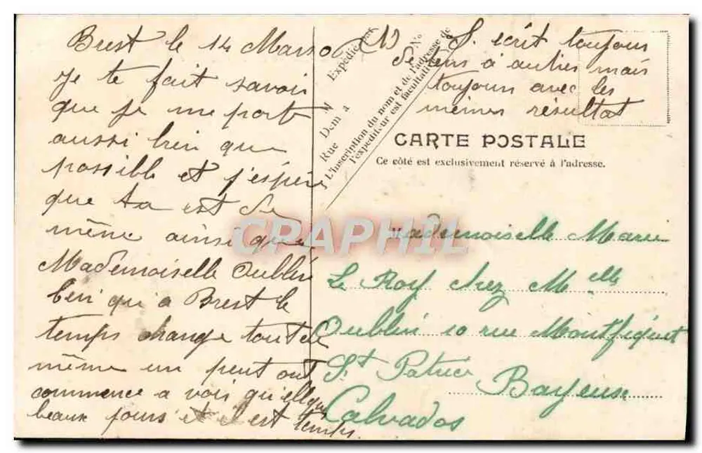 Brest — Allgemeiner Blick auf den Kriegshafen — P. Paris, Nr. 41 - Rückseite