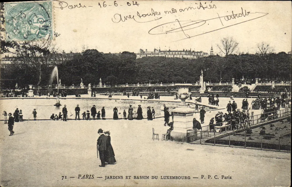 Paris — Gärten und Bassin des Luxembourg — P. P. C. Paris - Vorderseite