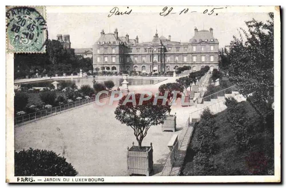 Paris — Jardim do Luxemburgo — editor não identificado, número de série não visível - Frente