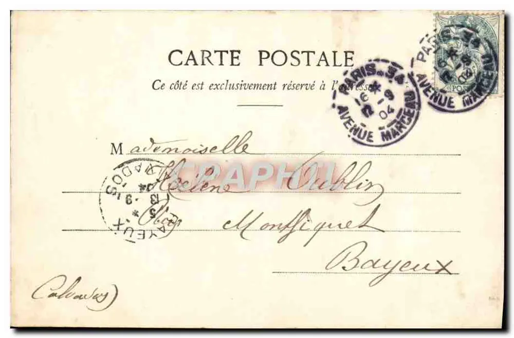 Igreja da Madeleine — Paris — Editor Pander, n° 159 - Verso