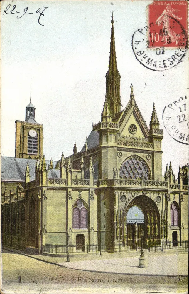 Praça Saint-Laurent — Igreja Saint-Laurent — Paris - Frente
