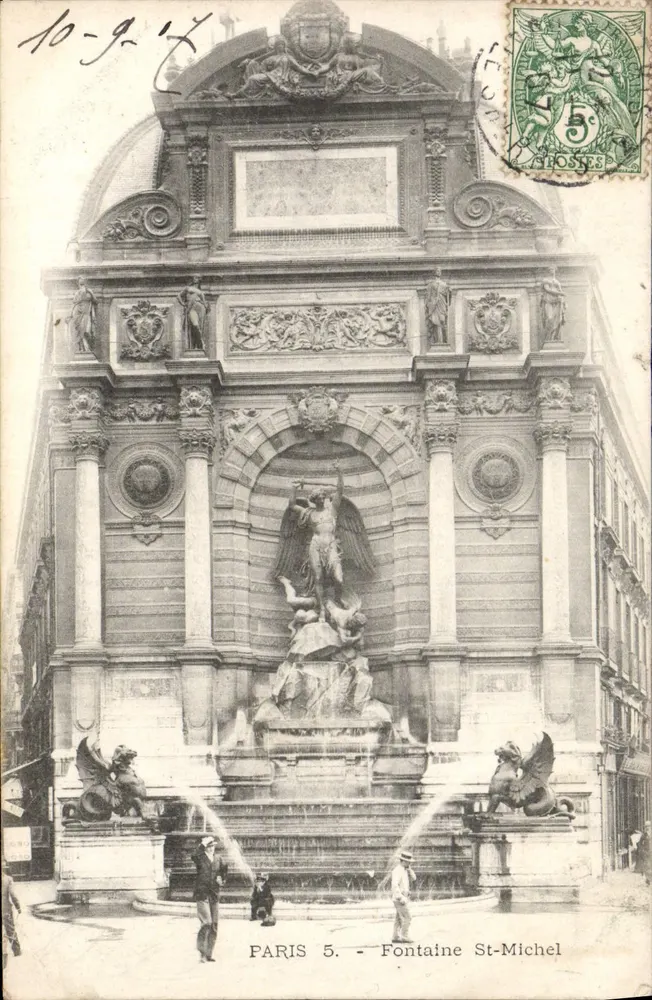 Paris 5 - Fontaine St-Michel — editor não visível, número de série não legível - Frente