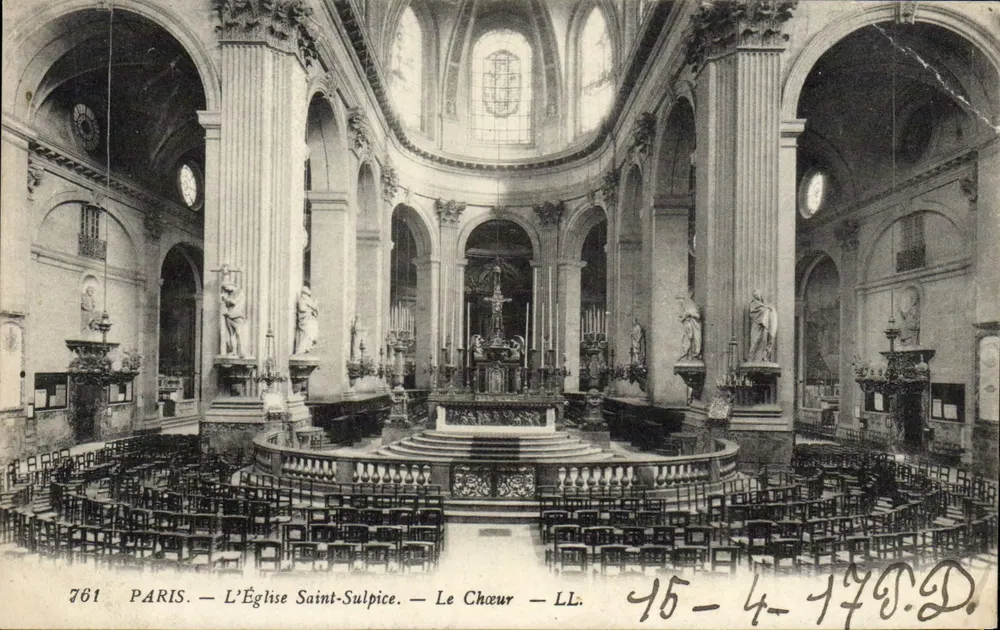 Paris — L'Église Saint-Sulpice — Le Chœur — LL. — n° 761 - Frente