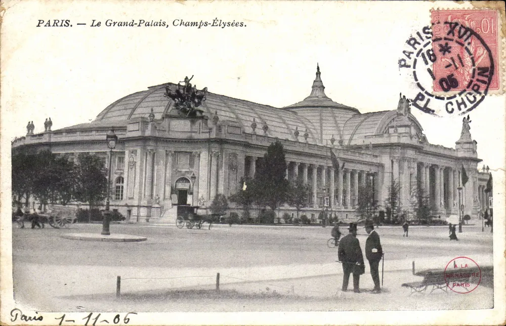 Parigi — Il Grand Palais, Champs-Élysées — editore Négré, numero di serie non visibile - Recto