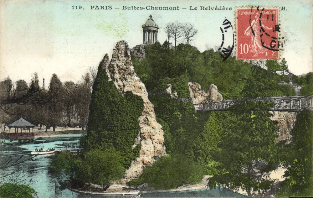 PARIS – Buttes-Chaumont – O Belvédère — editor M. n°119 - Frente