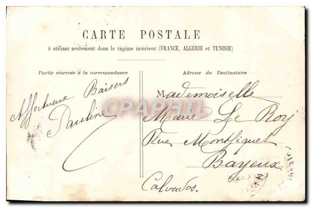 Paris 5. — O Leão de Belfort — editor: Dufet & Cie, n° 127 - Verso