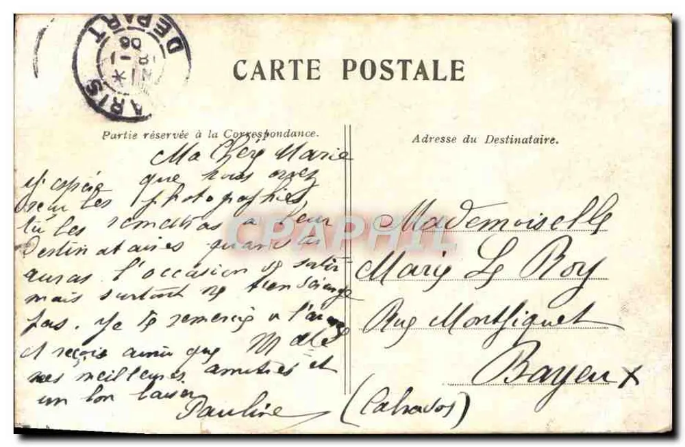 La Bastille, Säule vom 17. August — veröffentlicht von A. Le Menagère, Paris - Rückseite