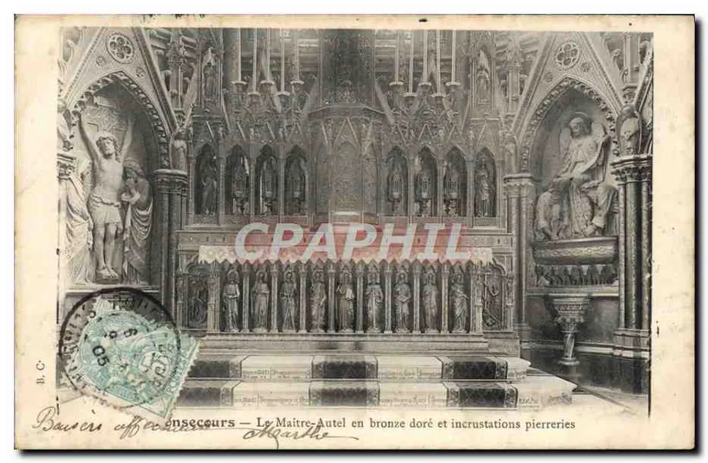 Ensecours — Der vergoldete Bronze-Altar mit Edelstein-Inlays — Verlag Charte - Vorderseite