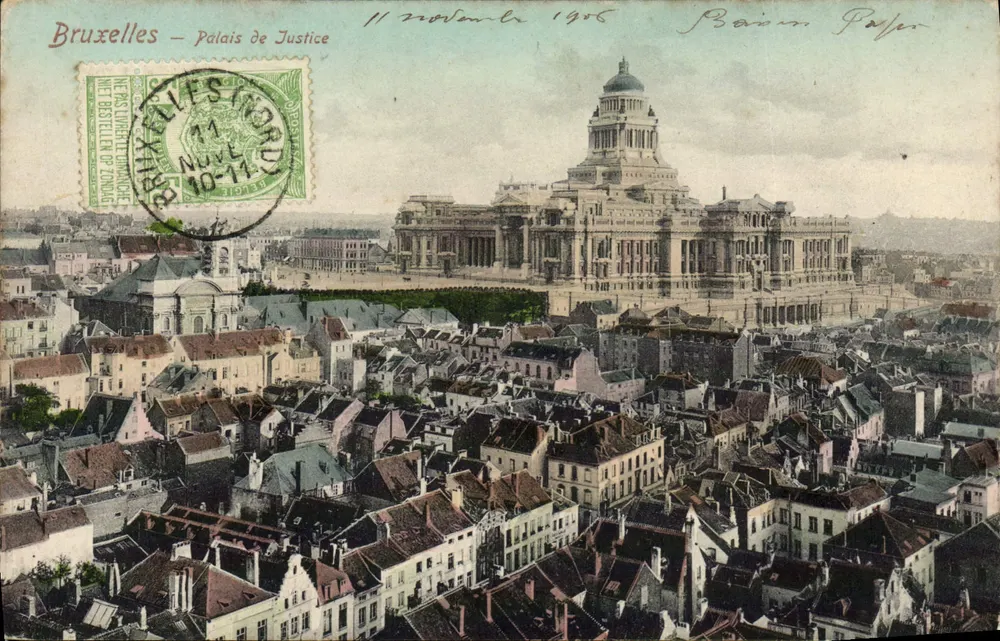 Bruxelas — Palácio de Justiça — editor desconhecido, número de série não visível - Frente