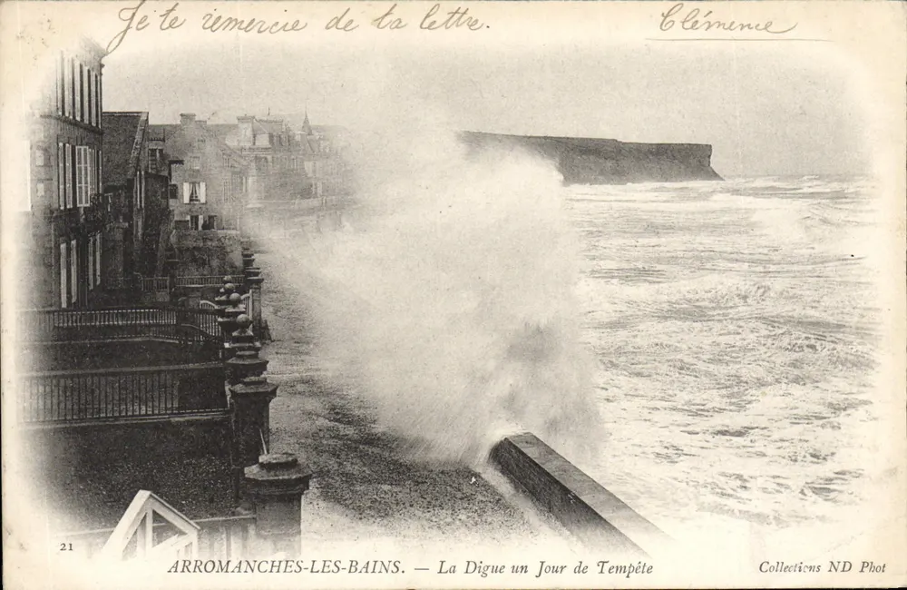 Arromanches-les-Bains — Die Mole an einem Sturmtag — Collections ND Phot, n°21 - Vorderseite