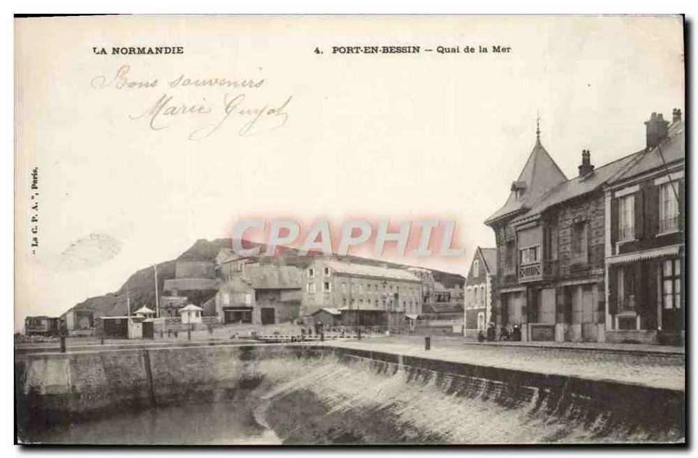 Port-en-Bessin — Quai de la Mer — La C.P.A., Perdue - Vorderseite