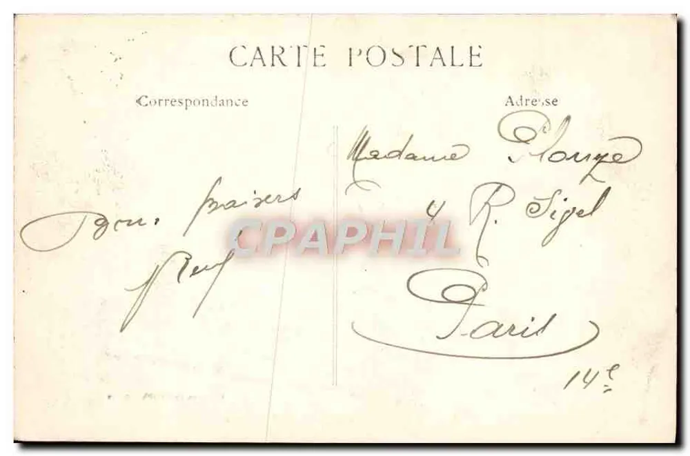 Amiens — Hotel da Prefeitura — L. Caron, fotógrafo-editor, Amiens - Verso