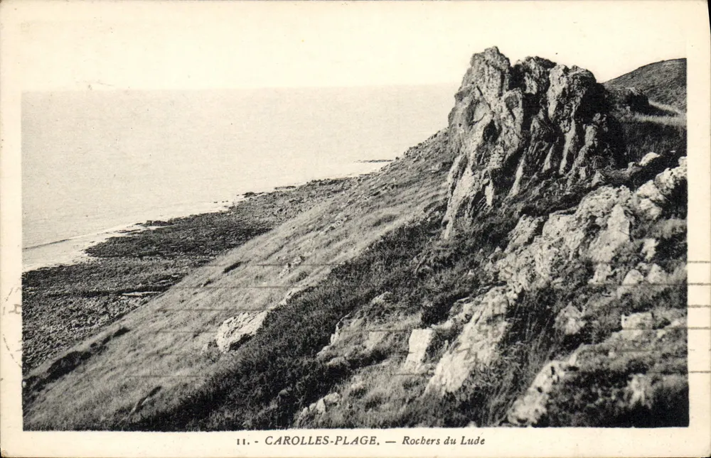 Carolles-Plage — Rochers du Lude — Edição Gancey, Manche, n°11 - Frente