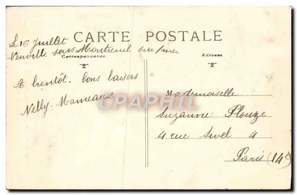 Neuville-sous-Montreuil — Eingang zur Chartreuse — Cl. Dahautpré-Delattre, Verlag - Rückseite