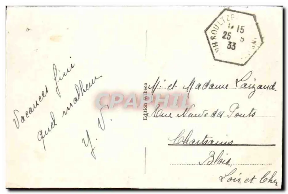 Colmar - A Cour d'Appel — editor Becco, n°6 - Verso