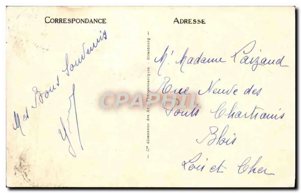 Le Tréport — Quai François-Ier — Verlag C. Alascienne des Arts Photographiques - Rückseite