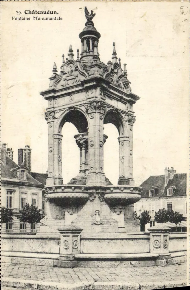 Châteaudun — Fonte Monumental — Edição das Galerias Modernas, n°79 - Frente
