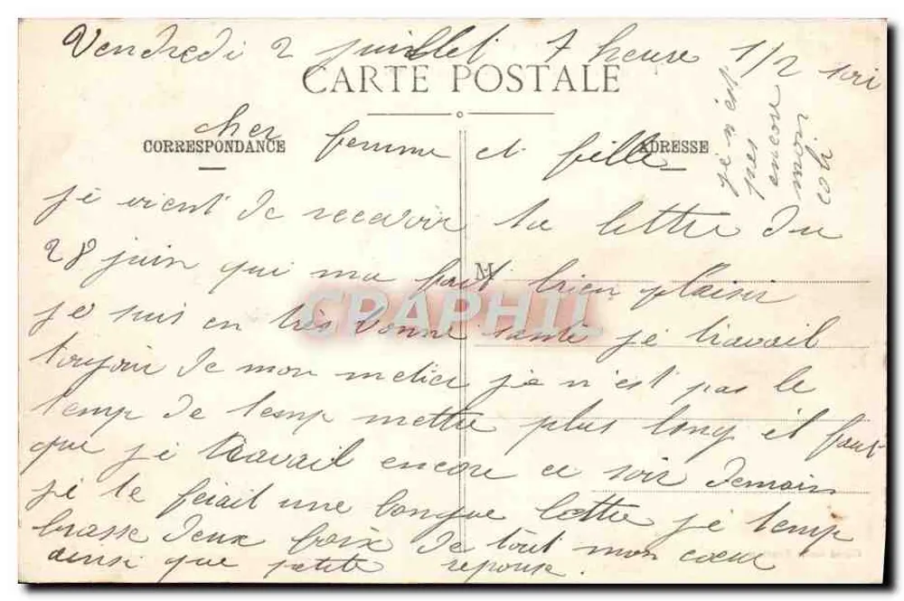 Fenneviller — Nach dem Bombenangriff — Verlag: Éd. G. Romaine - Rückseite