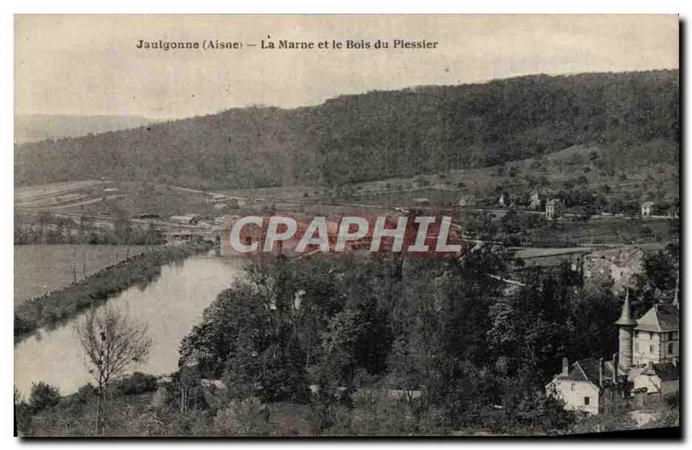 Jaulgonne (Aisne) — Die Marne und der Plessier Wald - Vorderseite