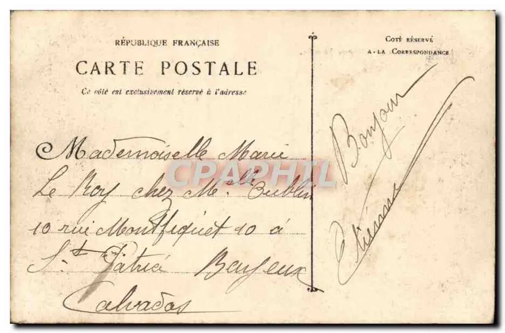 Hyères - Avenue Victoria — vista de palmeiras — M. B. 408 - Verso