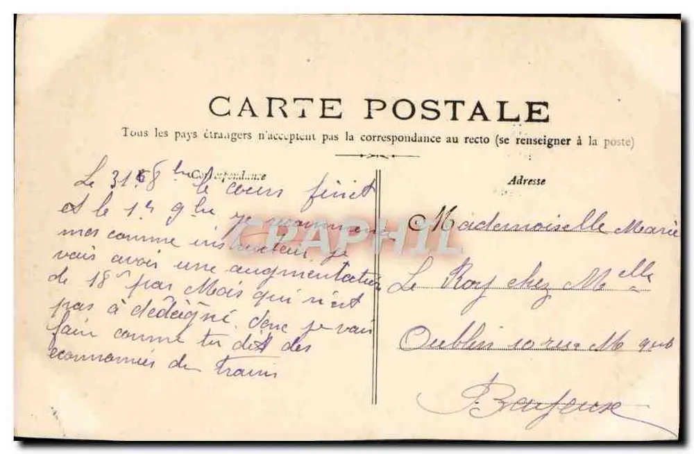 TOULON. Mourillon. Boulevard du Littoral — Antike Ansichtskarte Nr. 82, Verlag Le May - Rückseite