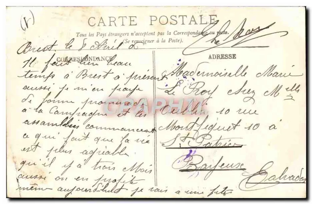 Jeanne d'Arc — Panzerkreuzer — LL. — Marine de Guerre — Verleger unbekannt, Nr. 122 - Rückseite