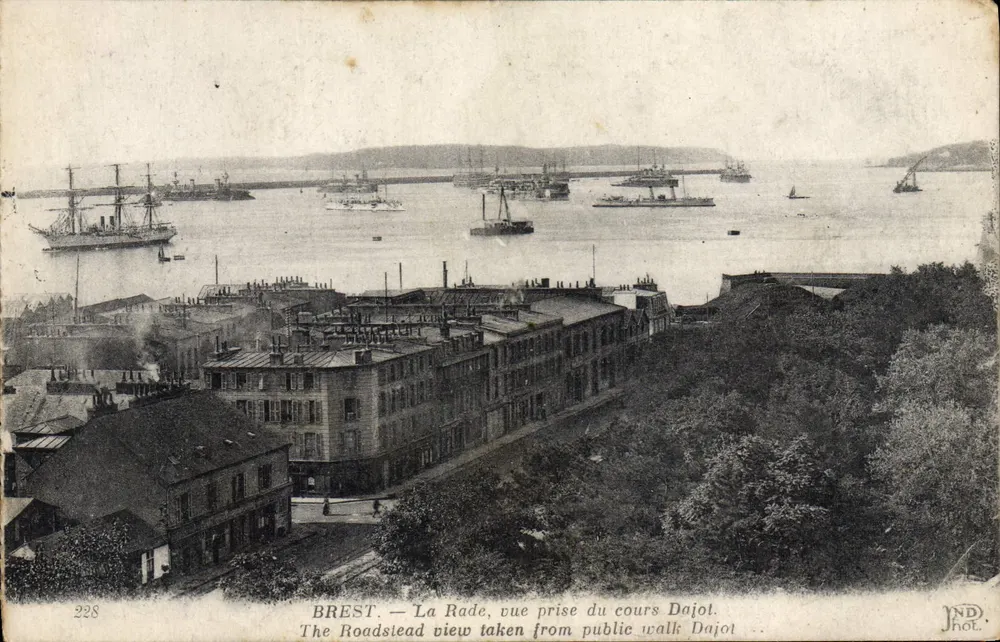 Brest — Der Hafen, Aufnahme vom Cours Dajot — JND Phot. - Vorderseite