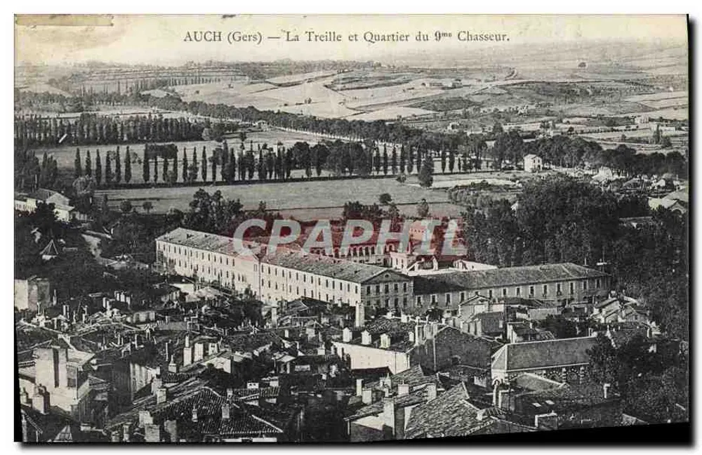 Auch (Gers) — La Treille und Viertel des 9. Jägerregiments. - Vorderseite