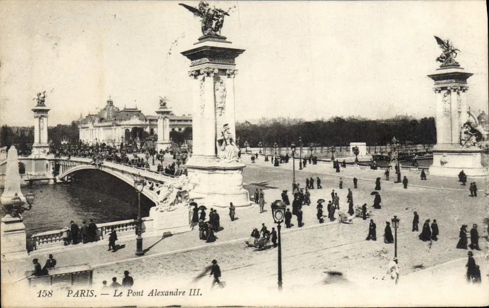 Paris — O Ponte Alexandre III — editor desconhecido, n° 158 - Frente