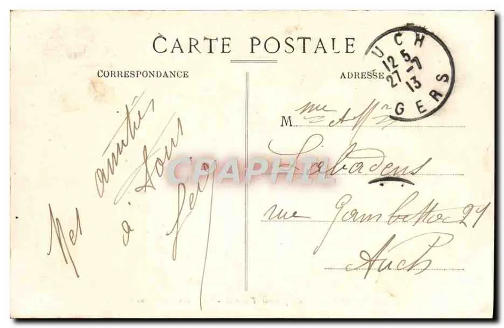 Luchon — Estabelecimento Termal — Salas dos Pas Perdus — J. L. - Verso