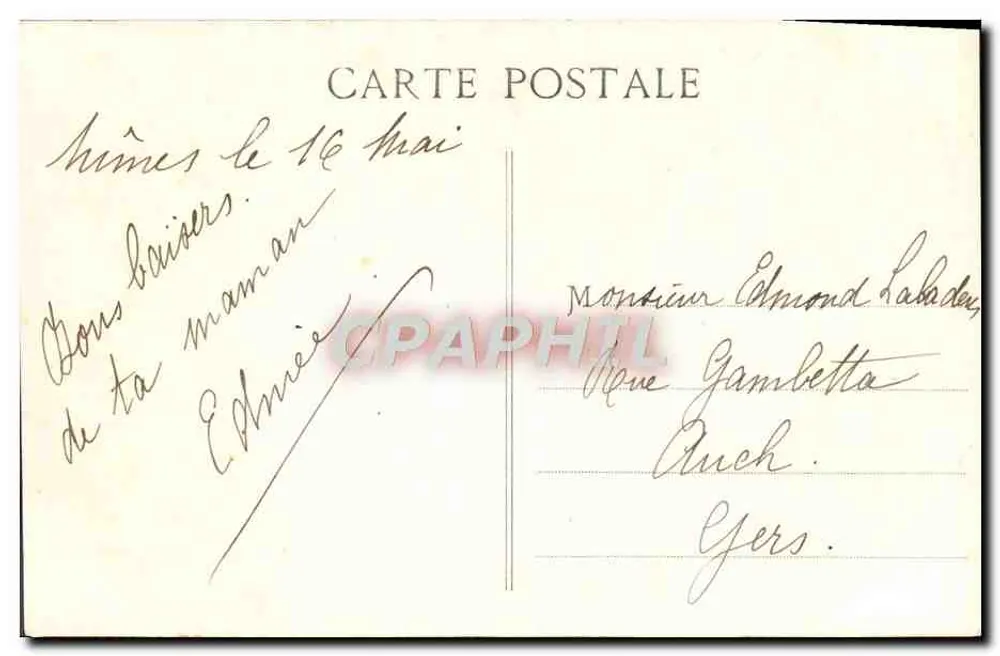 Nîmes - La Tourmagne — editor Bernheim, n° 15 - Verso