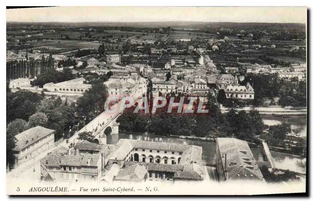 Angoulême — Vista para Saint-Cybard — N.G. - Frente