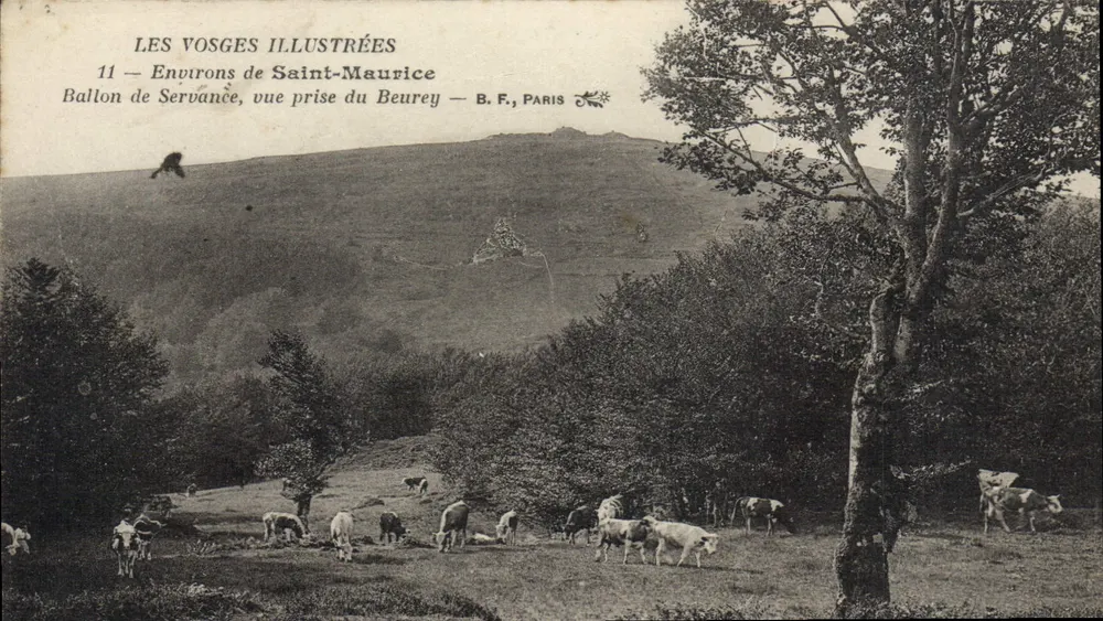 Ballon de Servance, Ansicht vom Beurey — Les Vosges Illustrées — B.F., Paris - Vorderseite