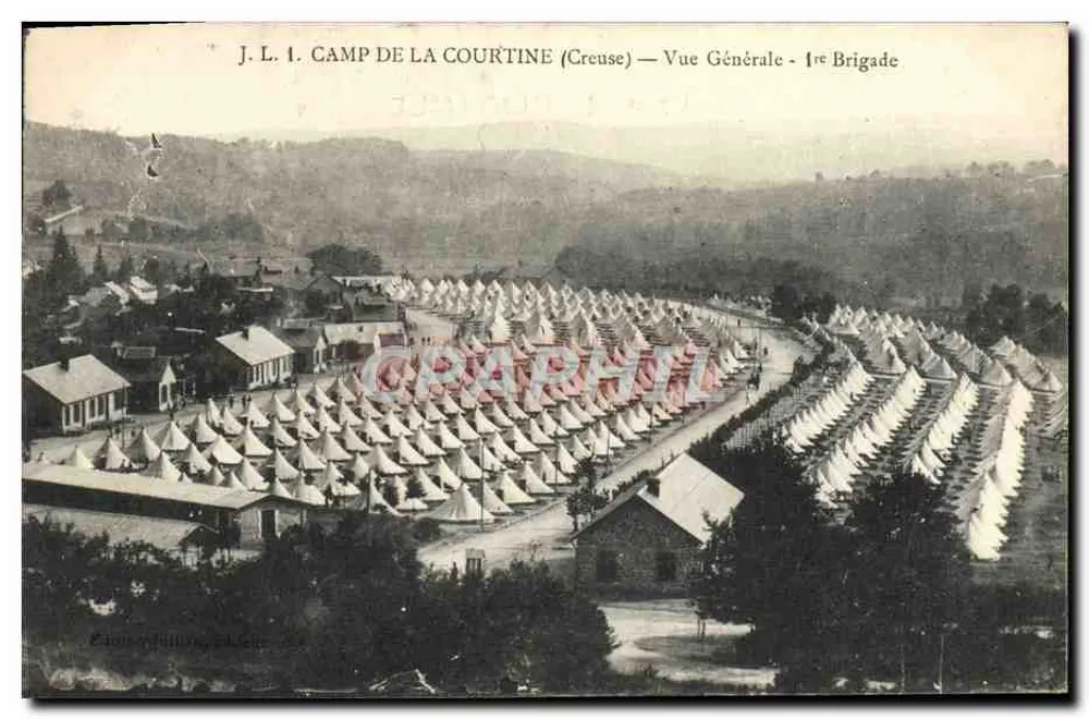 Camp de La Courtine (Creuse) — Allgemeiner Blick - 1. Brigade — Verleger: Ed. L. J. L. (oder Ed. L. J. L. Ed. C.) - Vorderseite