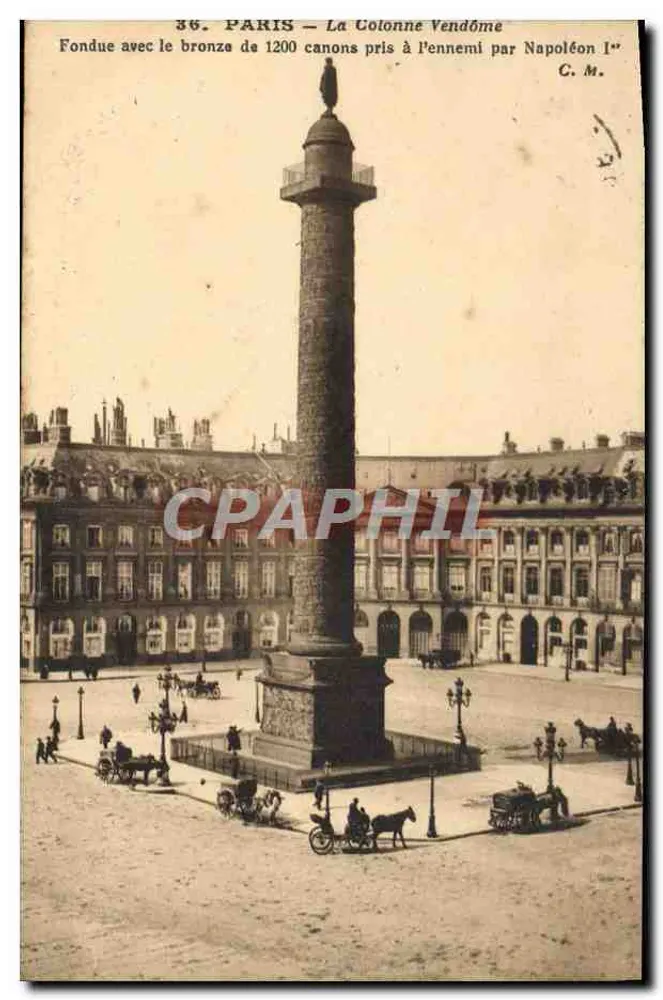 Paris — A Coluna Vendôme — C. M. n°36 - Frente