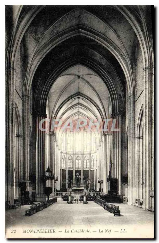 Montpellier — A Catedral — A Nave — LL. — n°32 - Frente