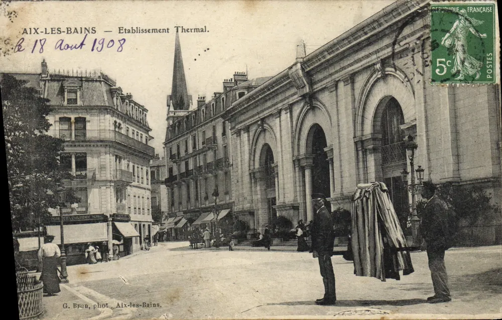 Aix-les-Bains — Thermalbad — G. Brun, phot. Aix-les-Bains - Vorderseite