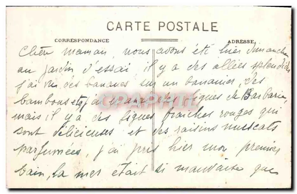 Alger — Sommerpalast des Gouverneurs — Mauresque-Hof der Douéra — Ideal Collection P.S. n°308 - Rückseite