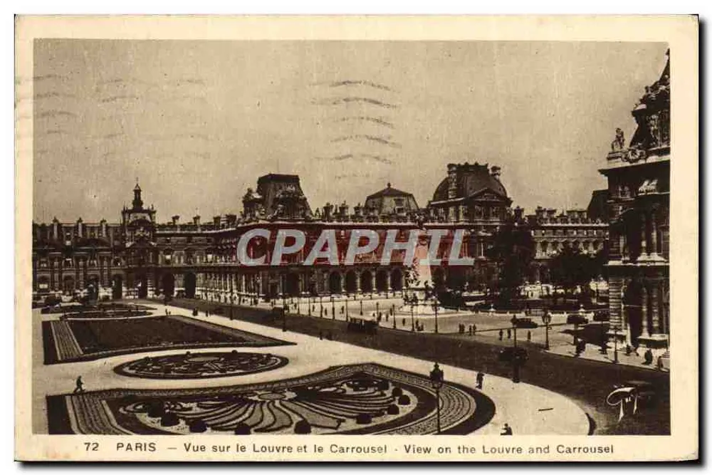 PARIS — Ansicht des Louvre und des Carrousel - Vorderseite