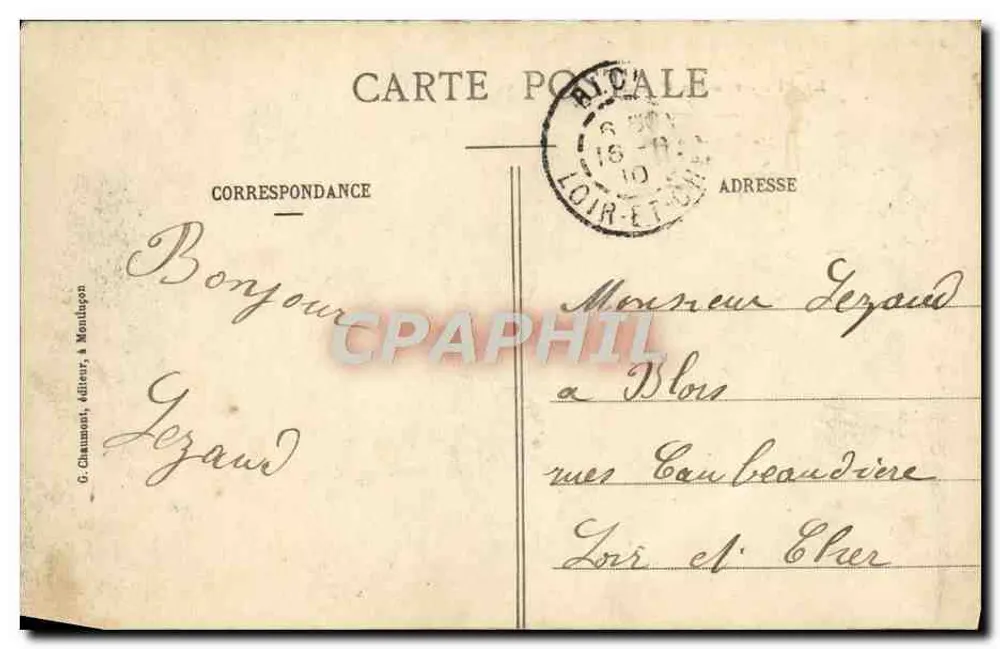 Die Steine von Plaid — Keltische Denkmäler des Kantons Hurriel (Allier) — Foto von Louis Prévost, Nr. 300 - Rückseite