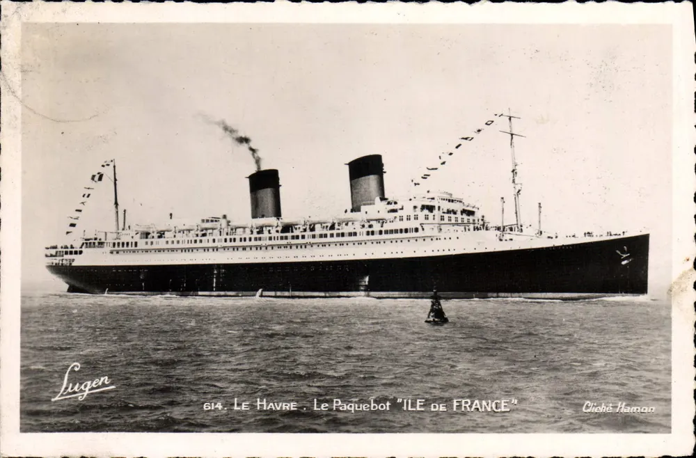 Le Havre — Das Dampfschiff "Ile de France" — Luguen n°614 - Vorderseite