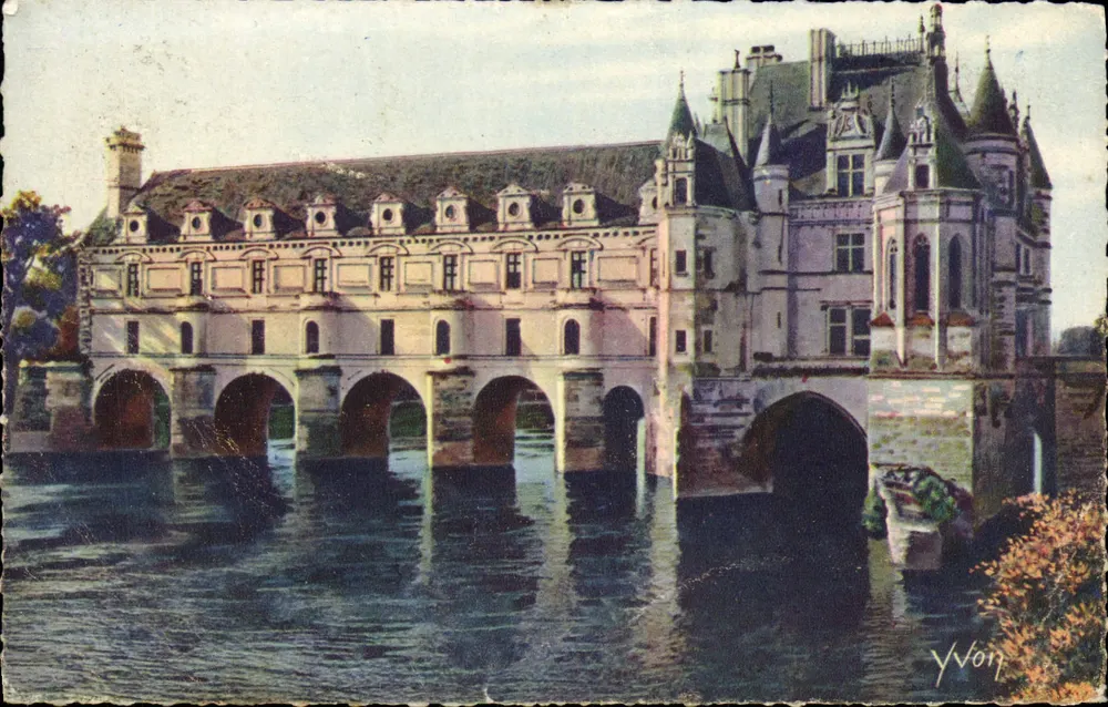 Schloss Chenonceaux — Nordöstliche Fassade — Éditions d'Art Yvon - Vorderseite