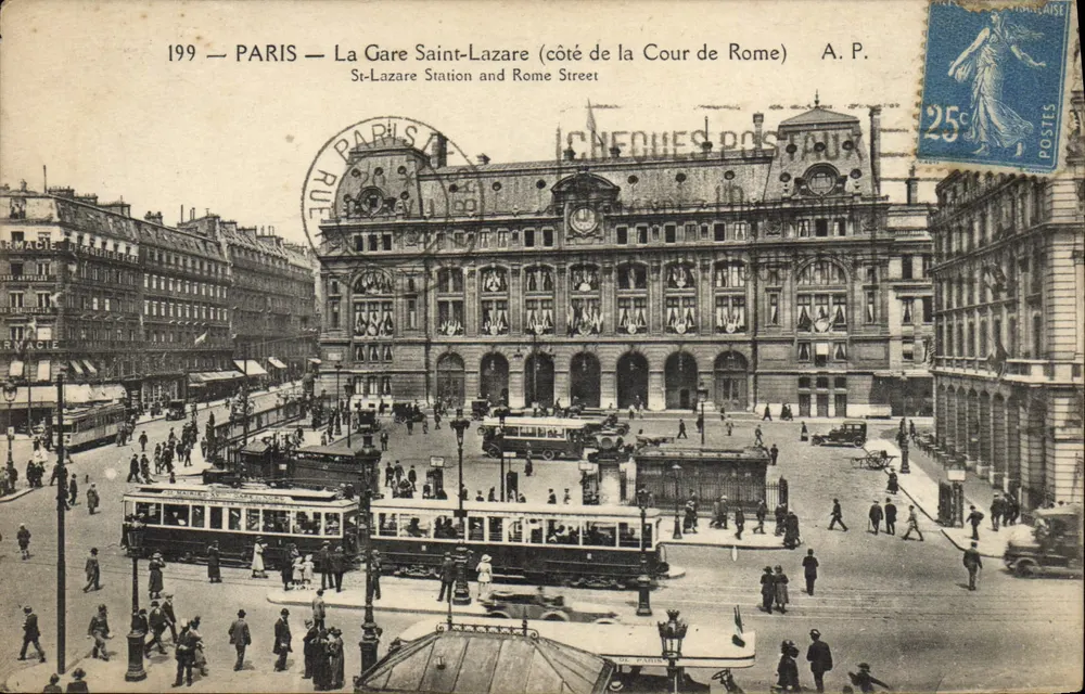 PARIS — St-Lazare Station (Seite der Cour de Rome) — A.P. 199 - Vorderseite
