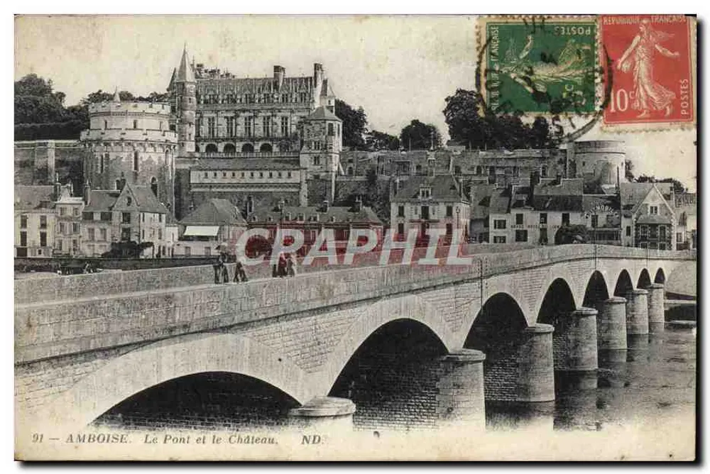 Amboise — O Ponte e o Castelo — ND - Frente