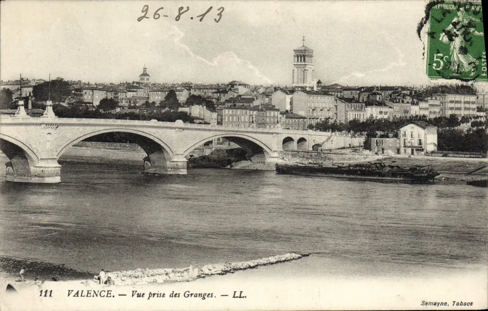 Valence — Vista tirada das Granges — LL. — Semeyne, Tabac - Frente
