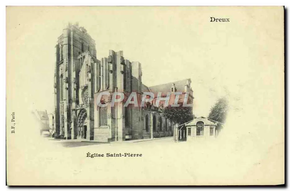 Igreja de São Pedro — Dreux — B.F., Paris - Frente