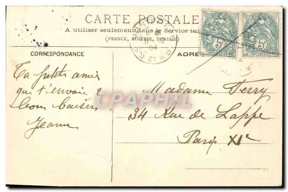 Montereau - La Iglesia de Nuestra Señora — Louis Castéra, Editor, N° 10 - Reverso