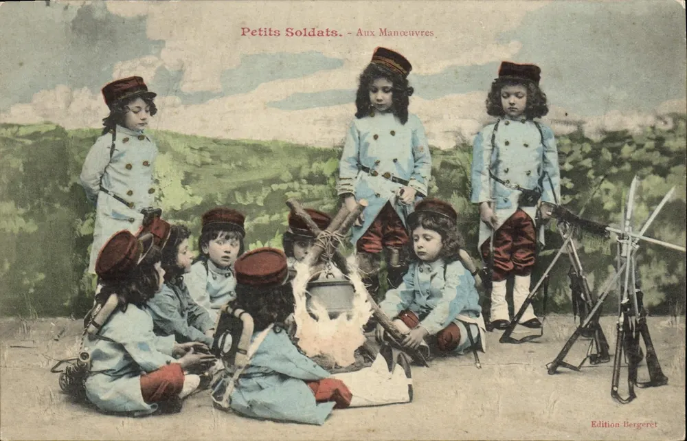 Kleine Soldaten. - In Manövern. - Bergeret-Ausgabe - Vorderseite