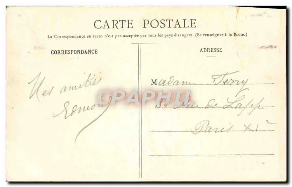 Castelo d'Anet — Porta de Charles-le-Mauvais (século XVI) — Ch. Foucault, editor, Dreux, n°14 - Verso